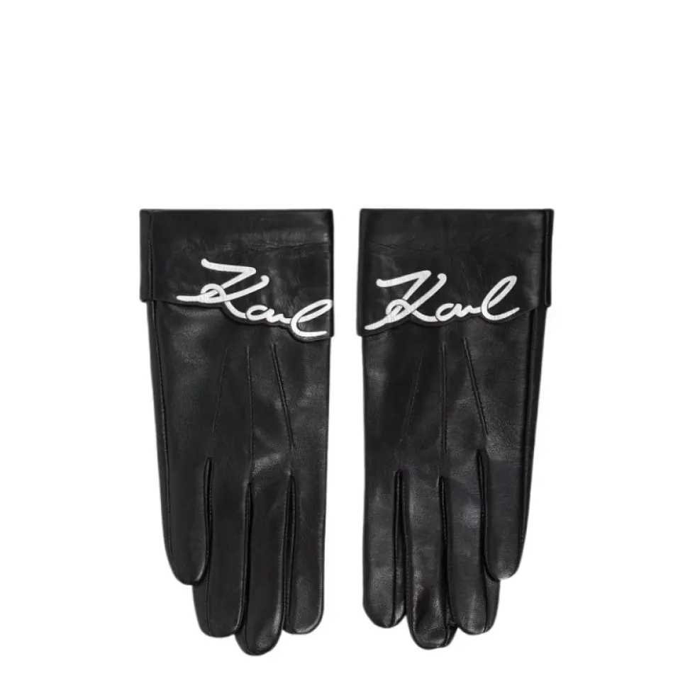 K/Signature Leather Gloves