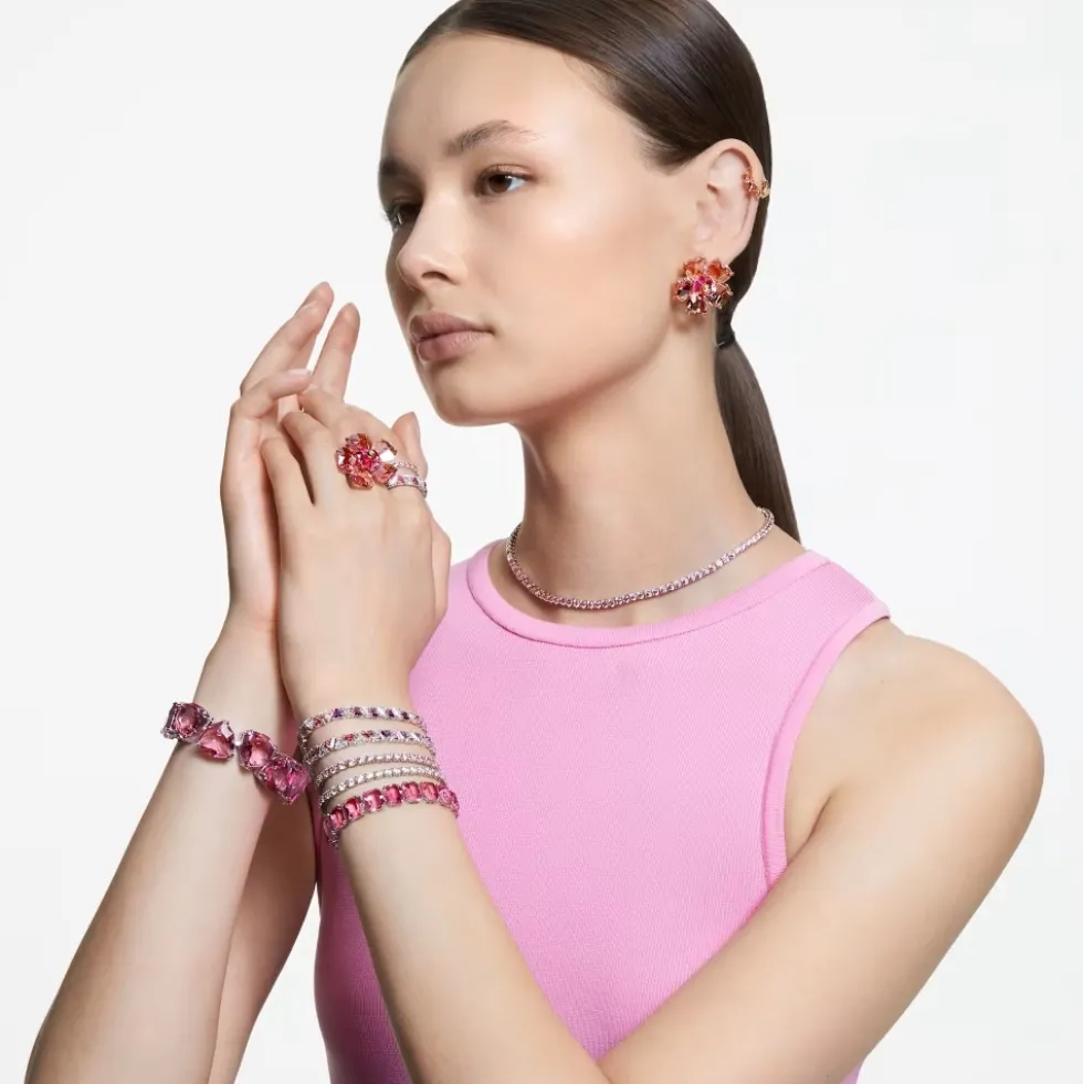 Kvinders Tennisarmbånd Trilliant-slibning Rosa MATRIX 5614928