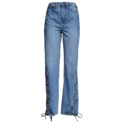 Laced Straight Leg Jeans