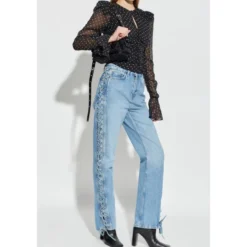Laced Straight Leg Jeans