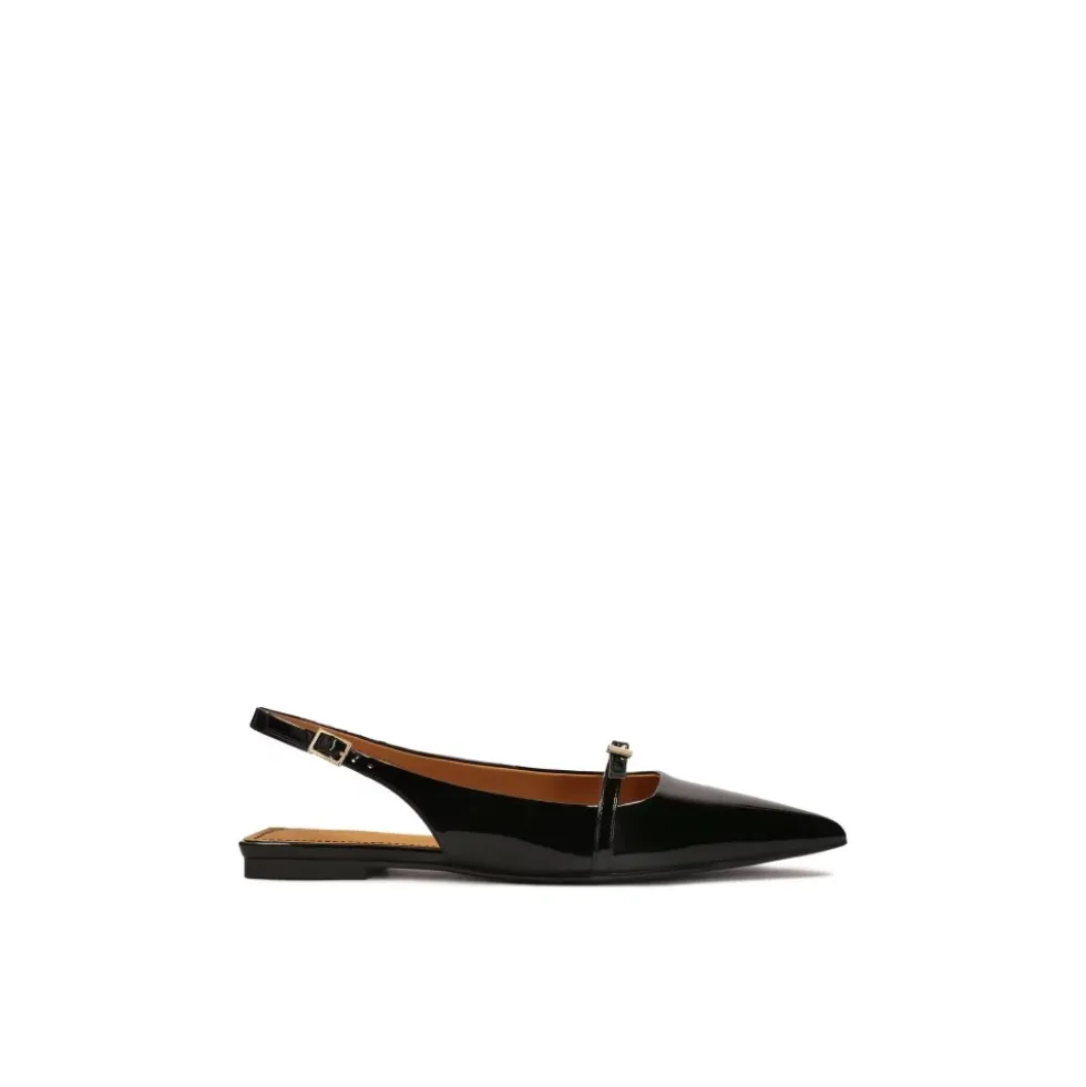 Lakerede flade slingback pumps