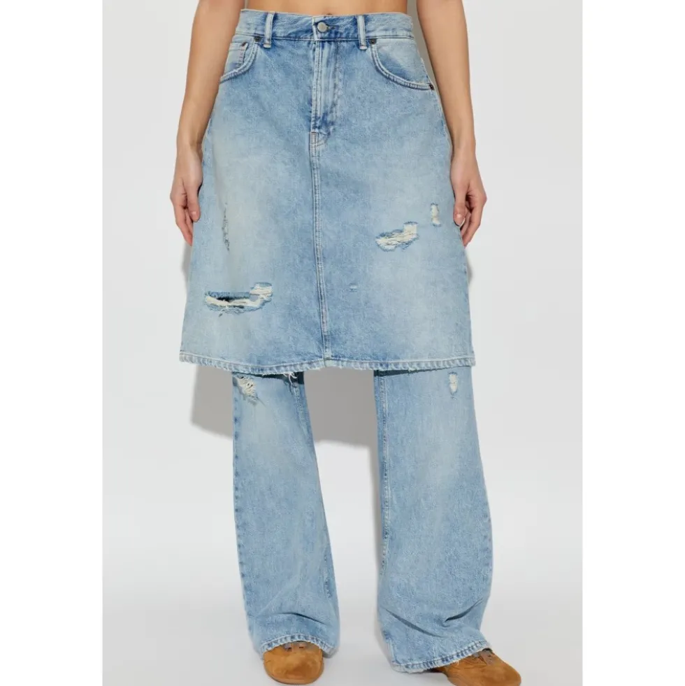 Layered Denim Trousers