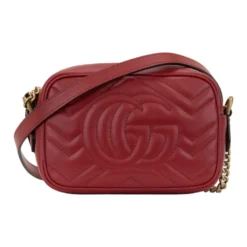 Læder Crossbody Taske med Logo Hardware