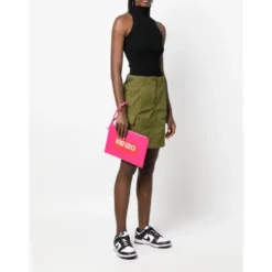 Læder flad clutch