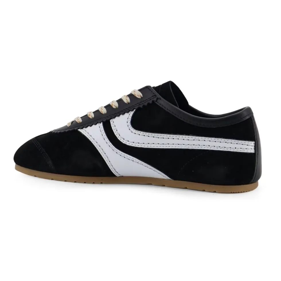 Læderkantede Suede Sneakers