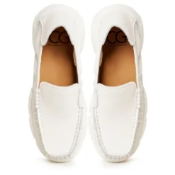 Læder Platform Moccasiner Alisa - Hvid