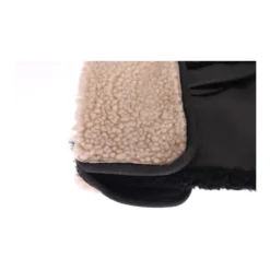 Leather Shearling Studded Gloves