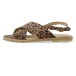 Leopard Print Cross Sandal