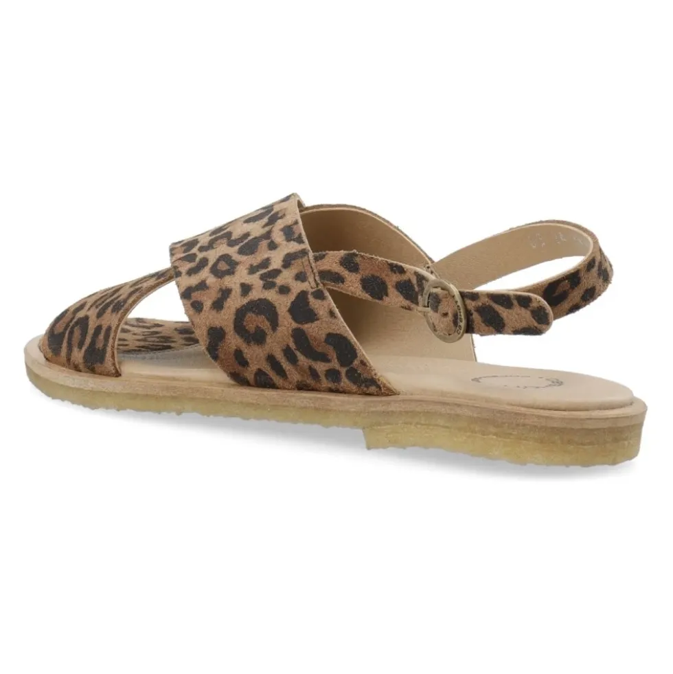 Leopard Print Cross Sandal