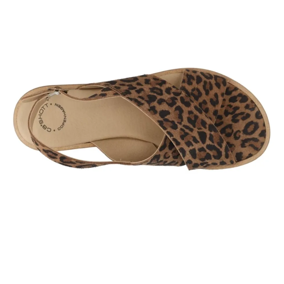 Leopard Print Cross Sandal