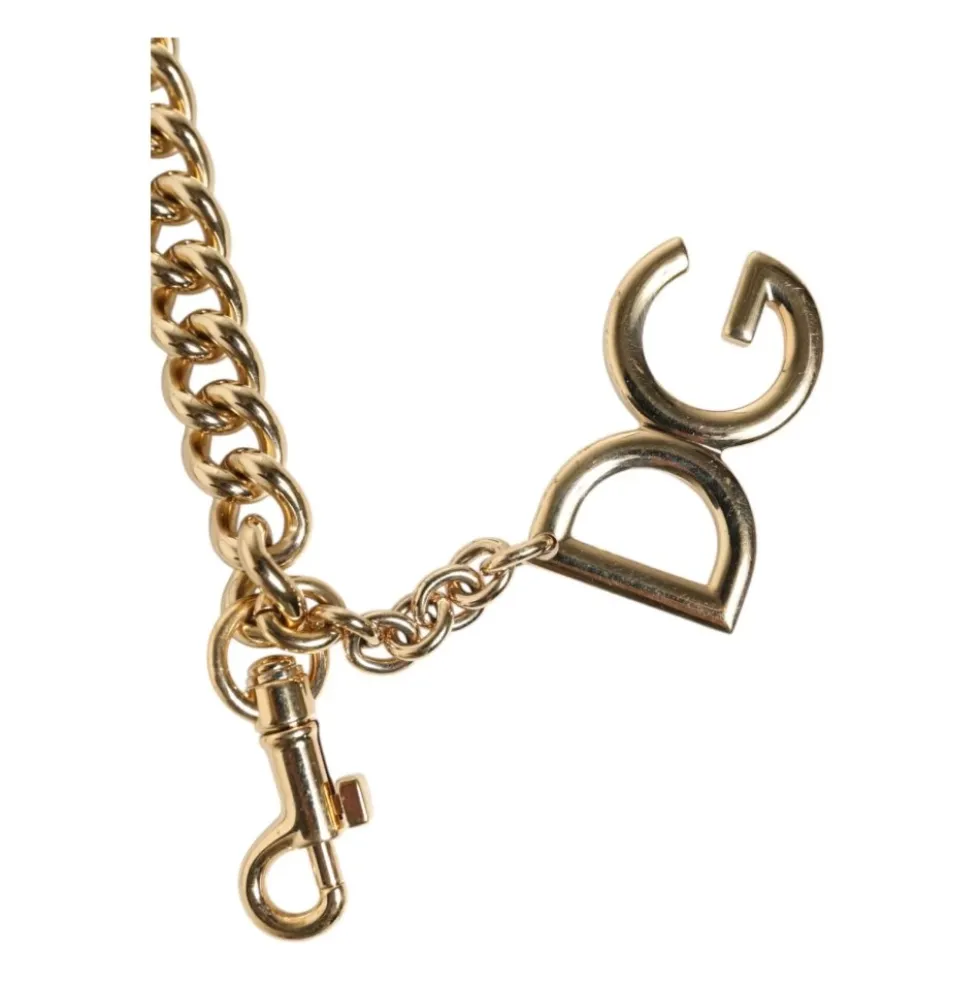 Leopard Print Gold Brass Chain Shoulder Bag Strap