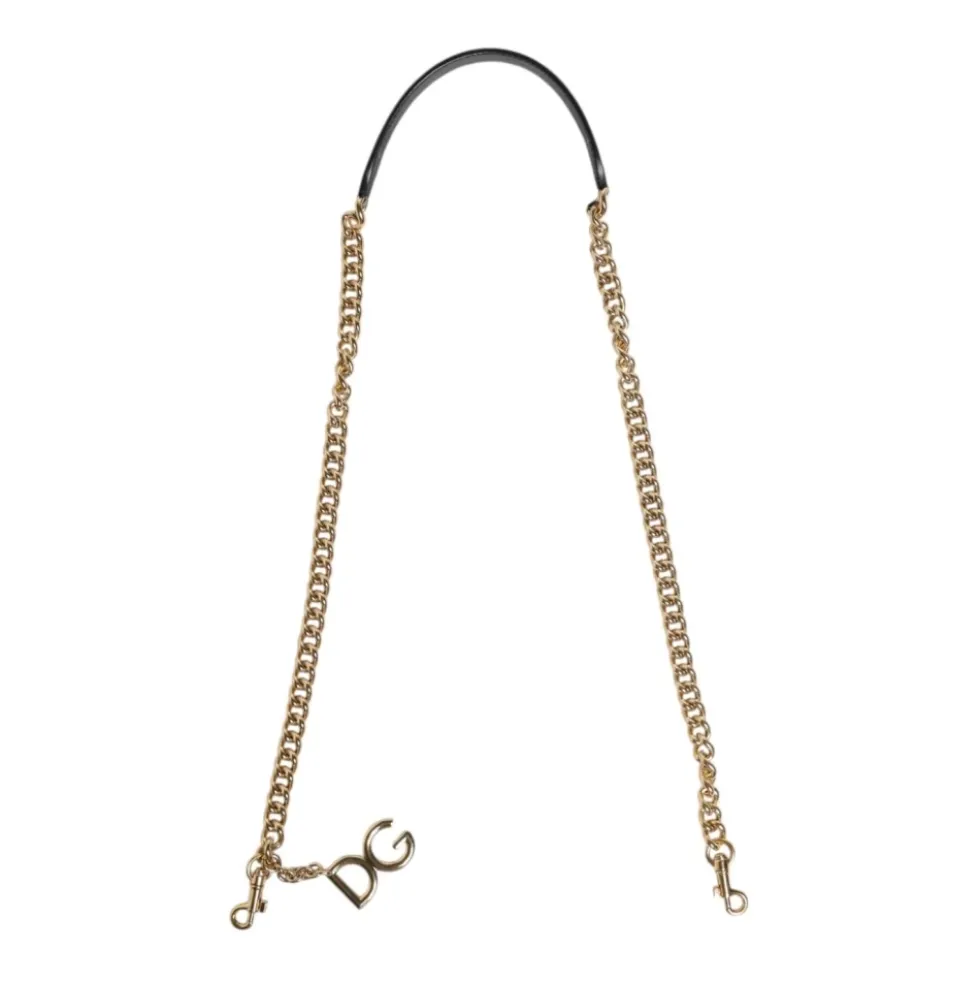 Leopard Print Gold Brass Kæde Skuldertaske Rem