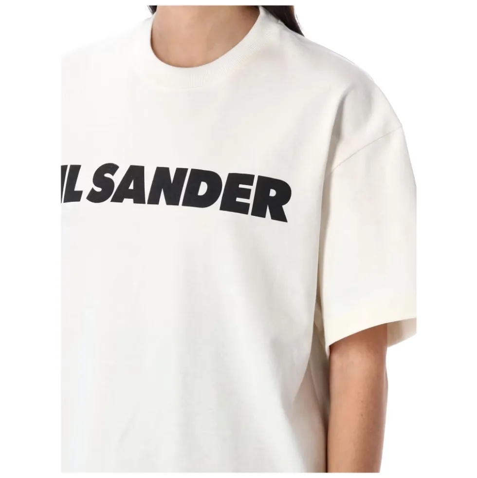 Logo Bomulds T-shirt med korte ærmer
