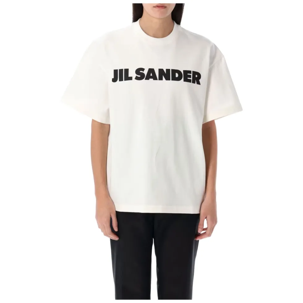 Logo Bomulds T-shirt med korte ærmer