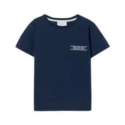 Logo-broderet patch-pocket bomuldsjersey T-shirt