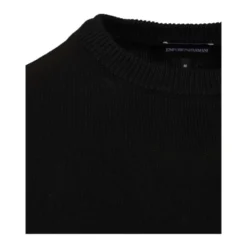 Logo-broderet sweater med rund hals