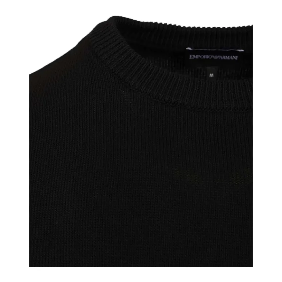 Logo-broderet sweater med rund hals