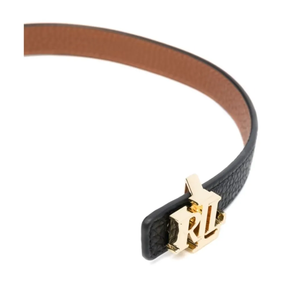 Logo-buckle Reversible Leather Belt