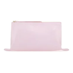 Logo Embossed Zipped Clutch Bag