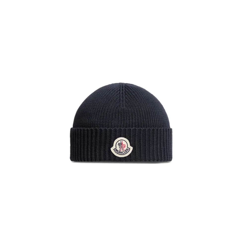 Logo-Patch Bomuldsbeanie