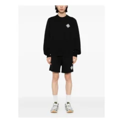 Logo Patch Sweatshirt Sort Bomuld