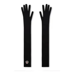 Logo Patch Virgin Wool Long Gloves