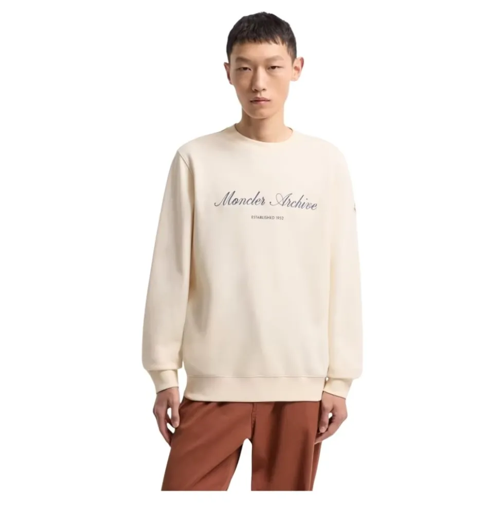 Logo Sweatshirt i Bomuldsblanding – White Ivory