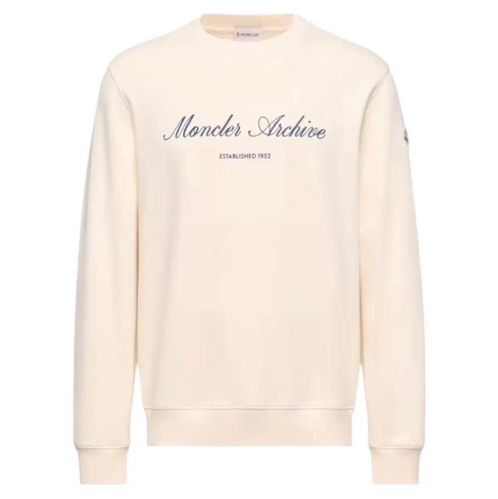 Logo Sweatshirt i Bomuldsblanding – White Ivory