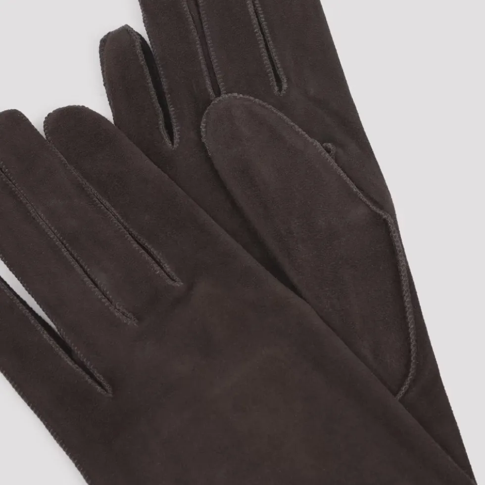 Long Slim Suede Gloves