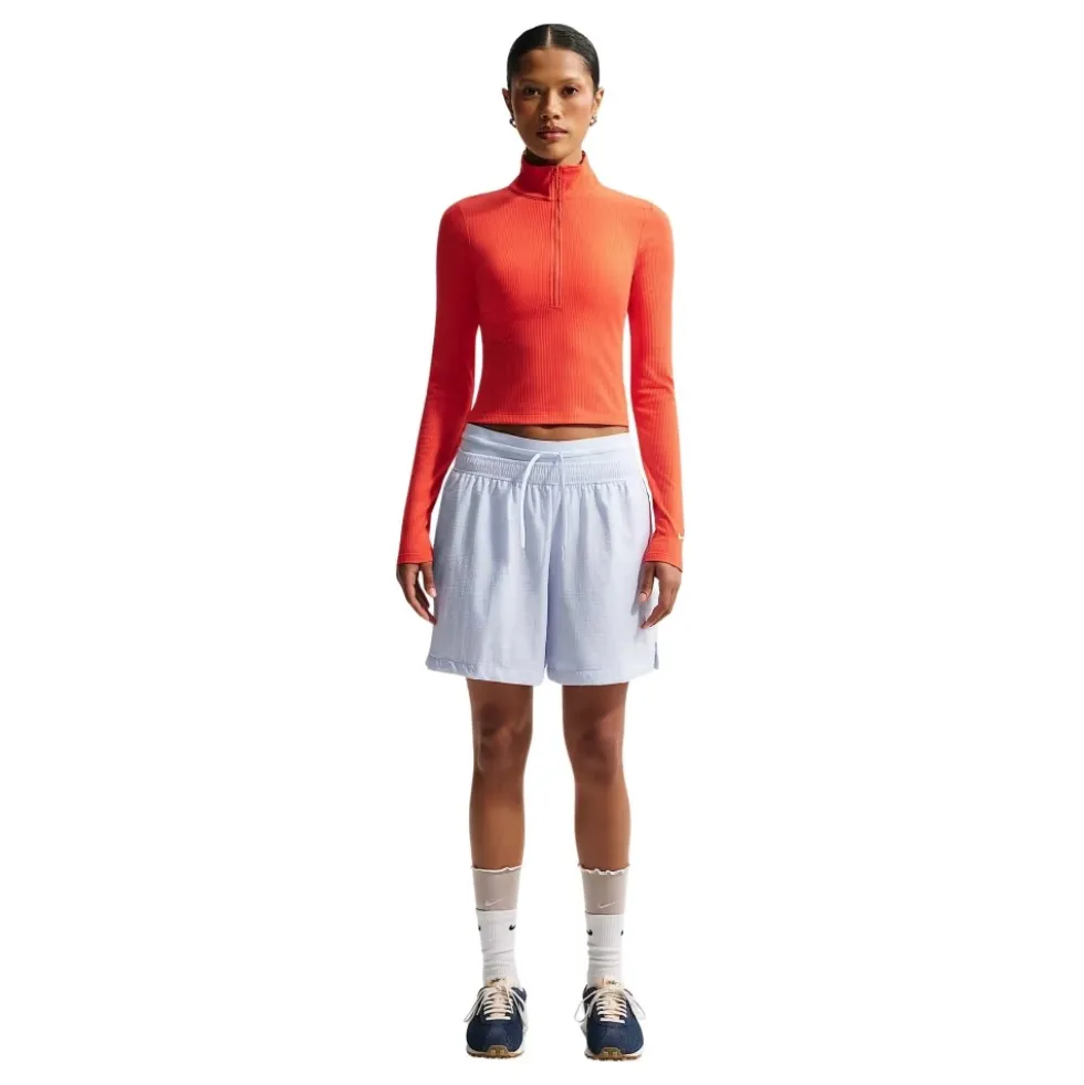Loose High-Waisted Lightweight Ripstop Shorts
