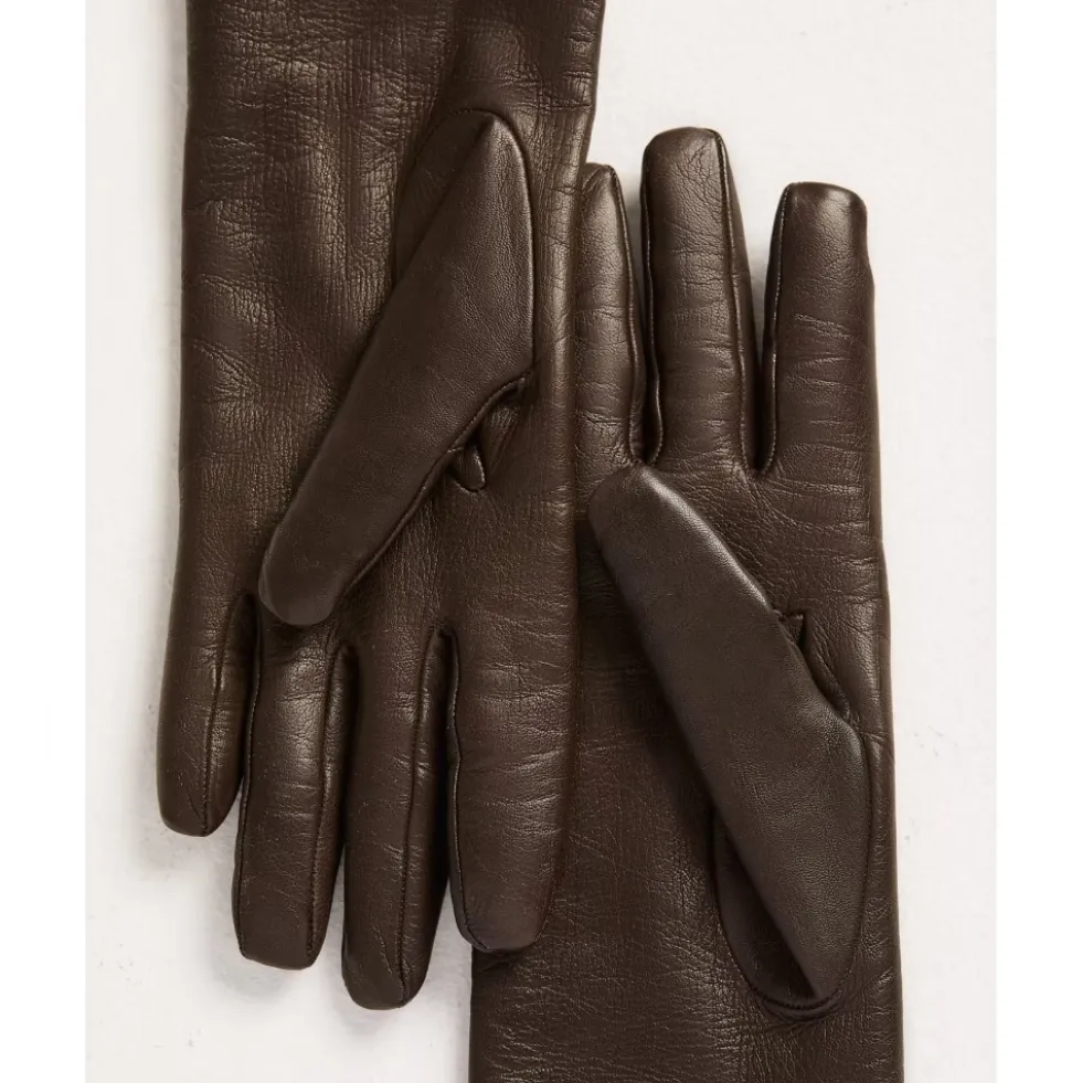 Luksus Læder Cashmere Handsker