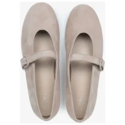 Lyse Beige Ballerinaer med Spænde