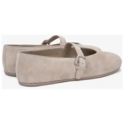 Lyse Beige Ballerinaer med Spænde