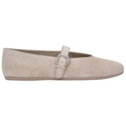 Lyse Beige Ballerinaer med Spænde