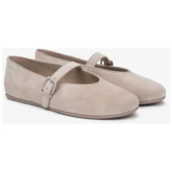 Lyse Beige Ballerinaer med Spænde