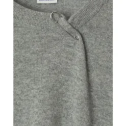 Lysegrå Cashmere Sweater