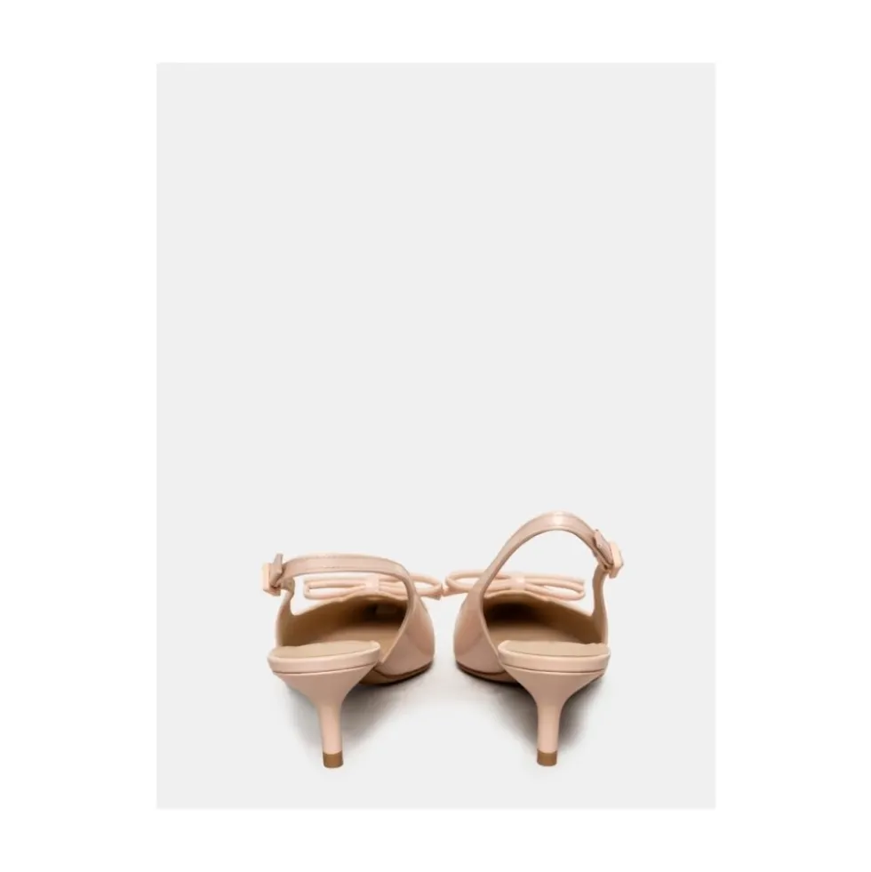 Lyserød Pæon Læder Slingback Sandal