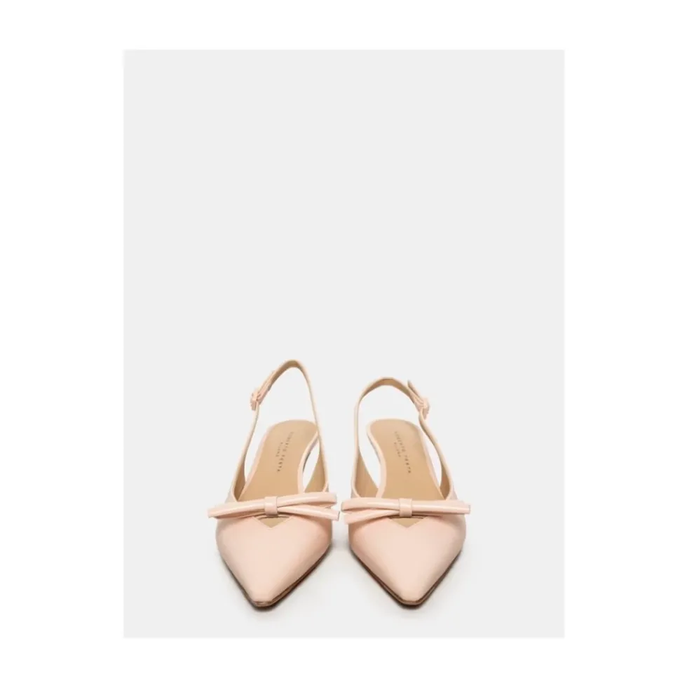 Lyserød Pæon Læder Slingback Sandal