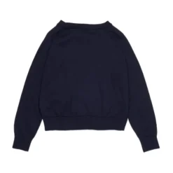 Maglia girocollo in tessuto e logo