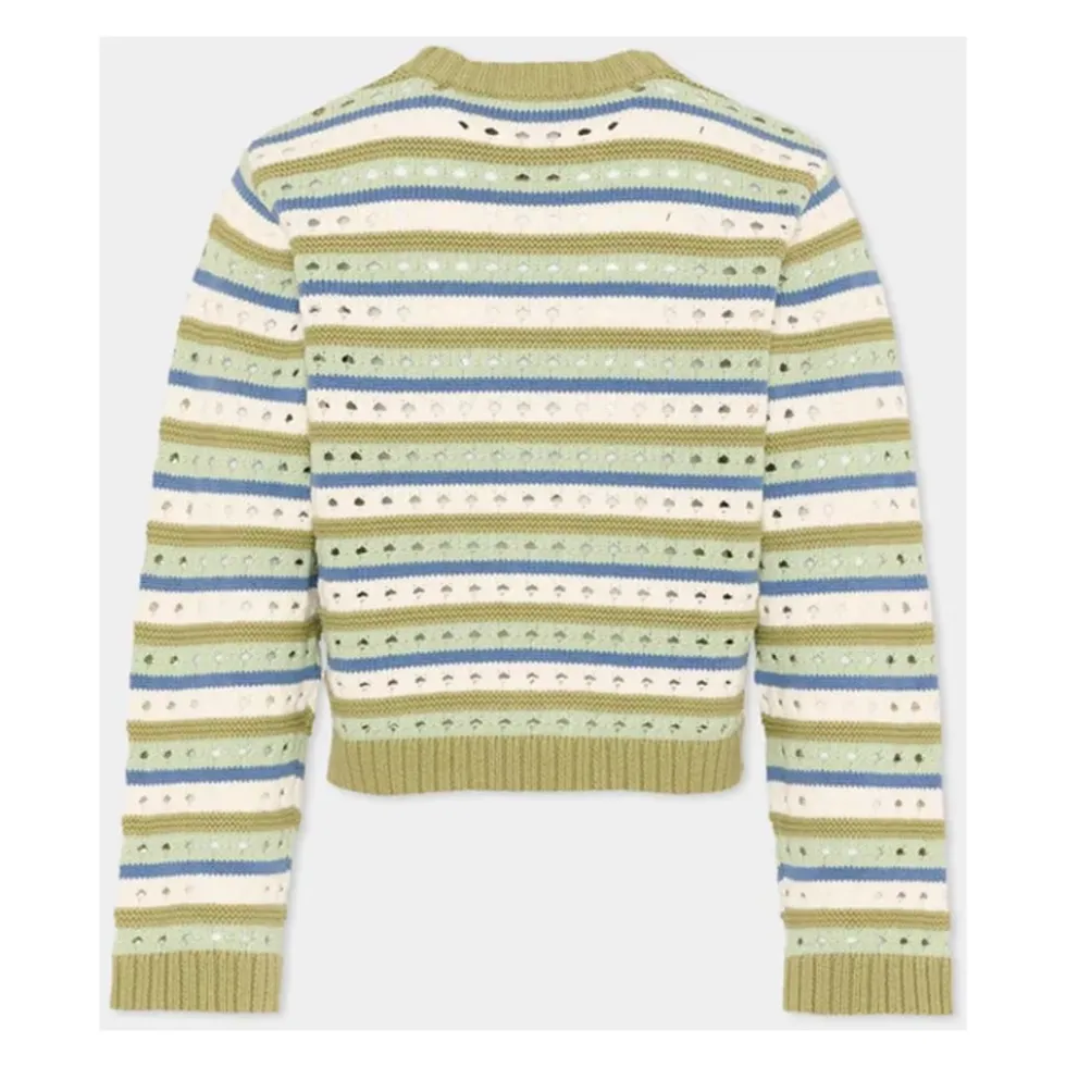 Maglia traforata Girocollo Logo ricamato