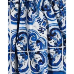 Majolica-print poplin top
