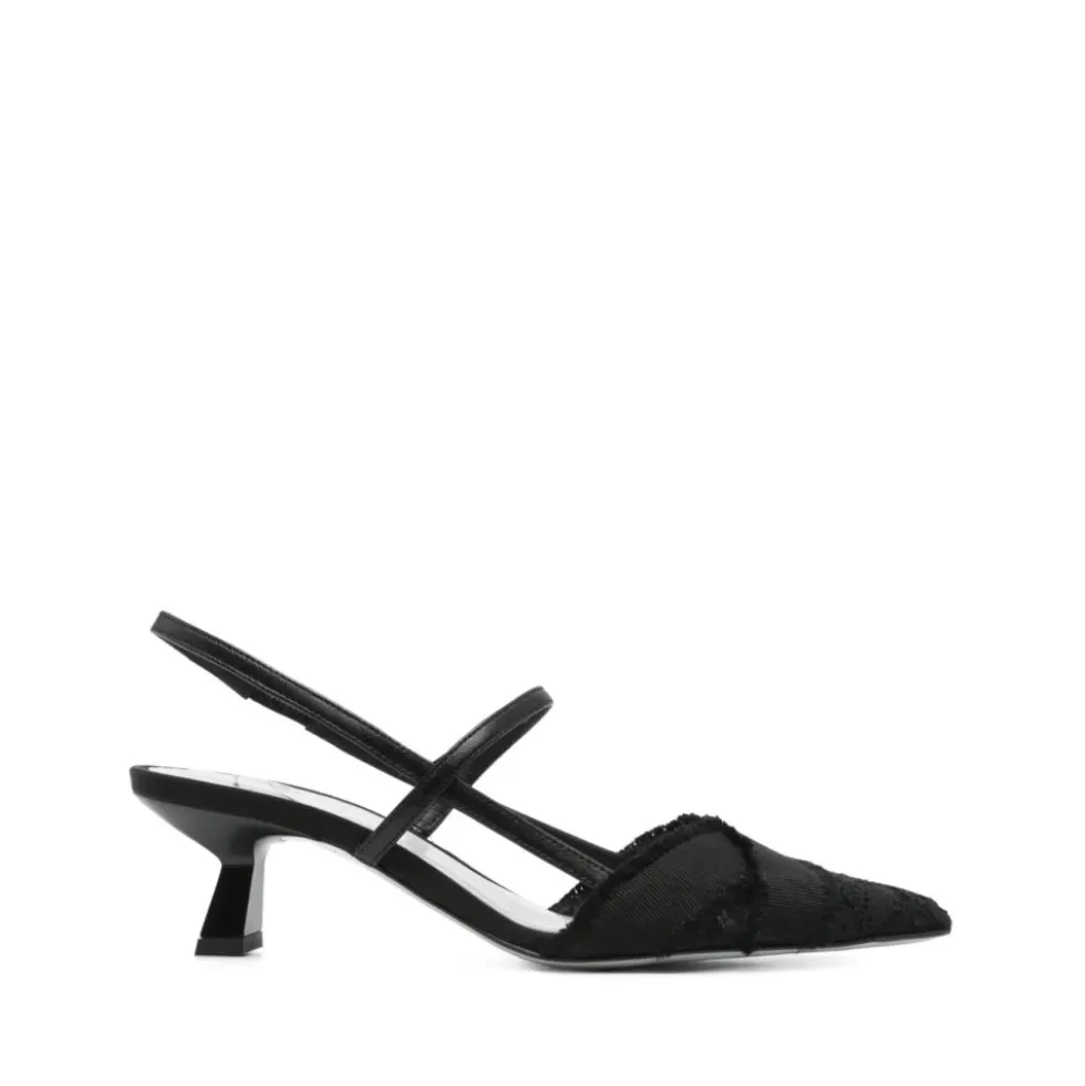 Mesh Slingback Pumps