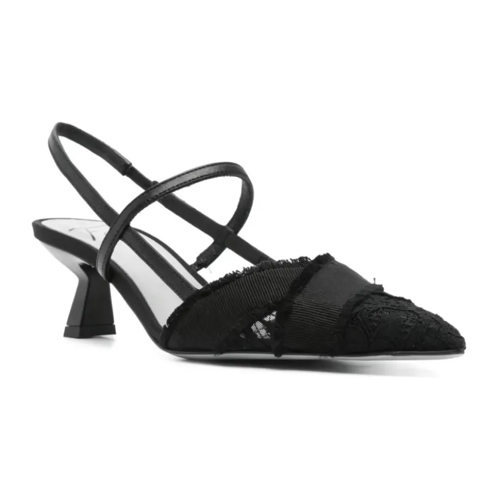 Mesh Slingback Pumps