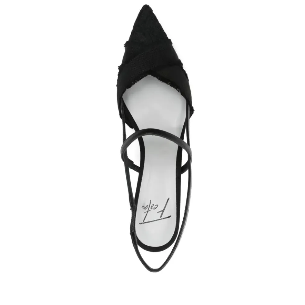 Mesh Slingback Pumps
