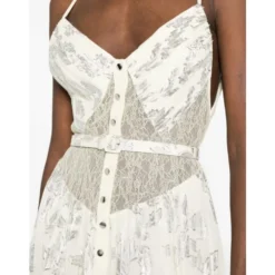 Metallic Floral-Pattern Maxi Dress