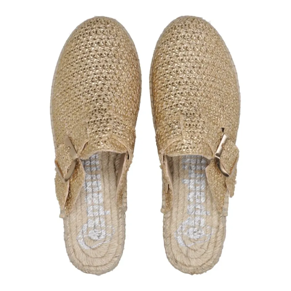 Metallic Grå Sandaler med Lukket Tå