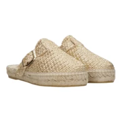 Metallic Grå Sandaler med Lukket Tå