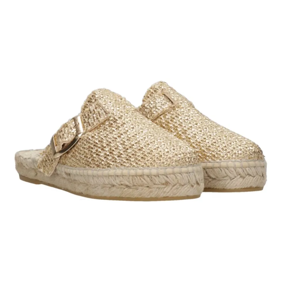 Metallic Grå Sandaler med Lukket Tå