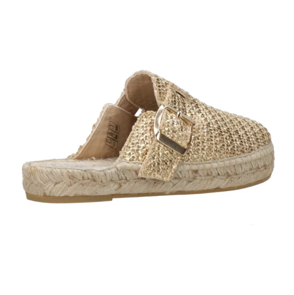 Metallic Grå Sandaler med Lukket Tå