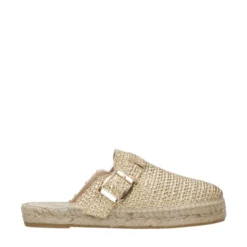 Metallic Grå Sandaler med Lukket Tå